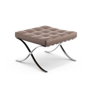 KNOLL repose-pied pouf ottoman BARCELONA (Structure chromee / Revetement Toast - Acier / cuir Volo)