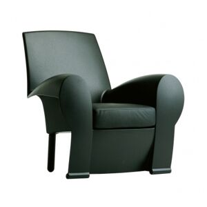 BALERI ITALIA fauteuil RICHARD III (Noir / coussin noir - Polyurethane et cuir Cat. E Nuvola)