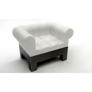 MYYOUR fauteuil Modì (Base noire / siege noir - Faux cuir)