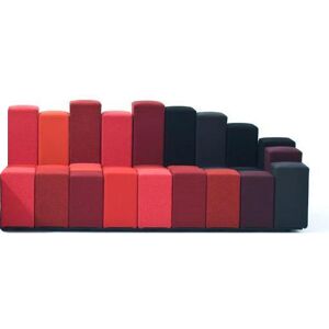 MOROSO canape DO-LO-REZ (Rouge accoudoir a droite - Tissu / structure en bois)