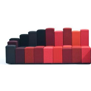 MOROSO canape DO-LO-REZ (Rouge accoudoir a gauche - Tissu / structure en bois)