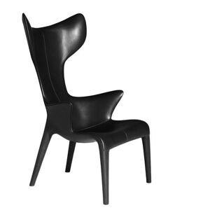 DRIADE fauteuil LOU READ (Noir - Cuir Cat. P et polyurethane Baydur®)