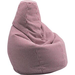 ZANOTTA fauteuil anatomique SACCO MEDIUM (Bordeaux - Tissu pied de poule)