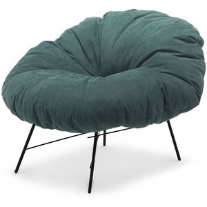 MOGG fauteuil CLOSER (Velours vert - Fer et velours: 100% polyester)