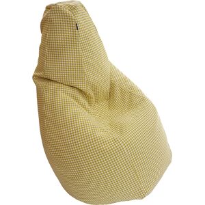 ZANOTTA fauteuil anatomique SACCO (Jaune - Tissu pied de poule)