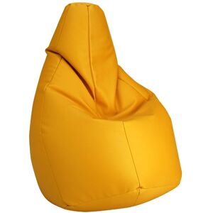 ZANOTTA fauteuil anatomique SACCO (Jaune - Faux cuir Vip)