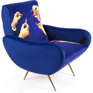 SELETTI fauteuil rembourre TOILETPAPER ARMCHAIR (Lipsticks - Tissu en polyester, Structure en bois, polyurethane et metal)