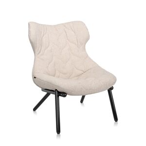 KARTELL fauteuil FOLIAGE (Rivestimento beige - pieds noirs - siege en tissu Trevira - Pieds en fer verni)
