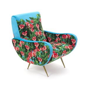 SELETTI fauteuil rembourre TOILETPAPER ARMCHAIR (Roses - Tissu en polyester, Structure en bois, polyurethane et metal)