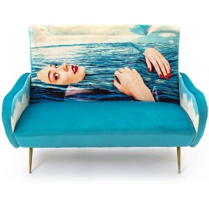 SELETTI canape 2 places TOILETPAPER ARMCHAIR (Sea girl - Tissu en polyester, Structure en bois, polyurethane et metal)