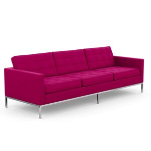 KNOLL canape a 3 places FLORENCE en tissu (Ultrasuede Petal - Revetement Cat. A et structure en acier chrome)