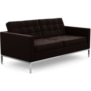 KNOLL canape a 2 places FLORENCE en tissu (Circa Brown - Revetement Cat. C et structure en acier chrome)