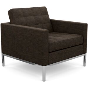 KNOLL fauteuil FLORENCE en tissu (Rivington Eclipse - Revetement Cat. S et structure en acier chrome)