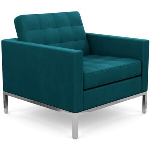 KNOLL fauteuil FLORENCE en tissu (Ultrasuede Alpine - Revetement Cat. A et structure en acier chrome)