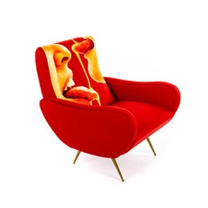SELETTI fauteuil rembourre TOILETPAPER ARMCHAIR (Honey - Tissu en polyester, Structure en bois, polyurethane et metal)