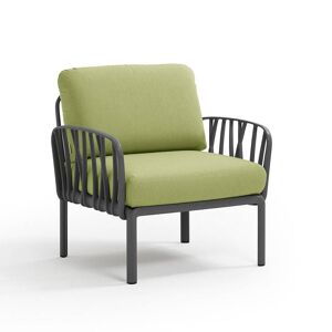 NARDI OUTDOOR NARDI fauteuil pour l'exterieur KOMODO (Anthracite / Avocat - Polypropylene fibre de verre et tissu Sunbrella)
