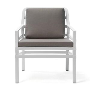 NARDI OUTDOOR NARDI fauteuil d'exterieur ARIA GARDEN COLLECTION (Blanc / Gris Sunbrella - Pplypropylene / Tissu acrylique)