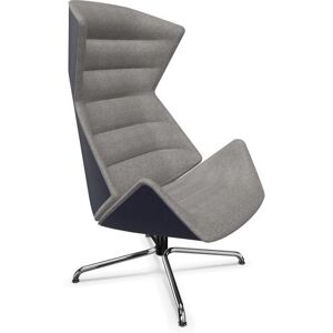 THONET fauteuil pivotante 808 (Tissu IV - acier chrome et Tissu)