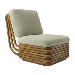 GUBI fauteuil pour l'exterieur BOHEMIAN 72 (Cat. D Chevron Outdoor FR Dedar 008 - Tissu et rotin)