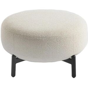 KARTELL pouf repose-pieds LUNAM tissu ORSETTO (Blanc - Acier verni et tissu)