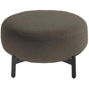 KARTELL pouf repose-pieds LUNAM tissu ORSETTO (Marron - Acier verni et tissu)