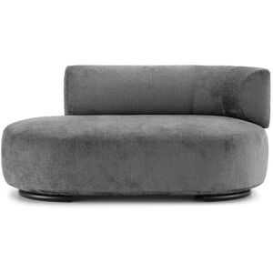 KARTELL canape dormeuse K-WAITING PAOLINA DX (Grey - Tissu chenille et acier peint)