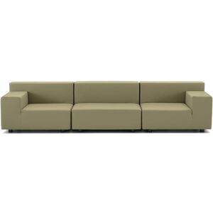 KARTELL canape 3 places PLASTICS DUO TECH FABRIC 264 cm (Vert - Faux cuir)