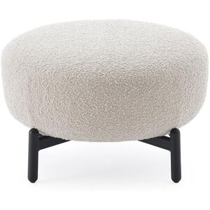 KARTELL pouf repose-pieds LUNAM tissu CURLY (Blanc - Acier verni et tissu)