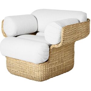 GUBI fauteuil BASKET (Lorkey Limonta 40 - Rattan et tissu Cat. B)