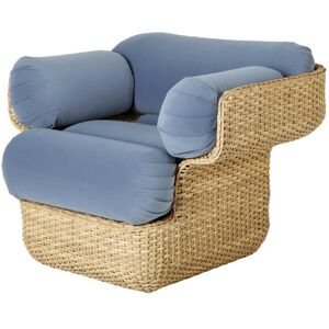 GUBI fauteuil BASKET (Sunday Dedar 002 - Rattan et tissu Cat. B)