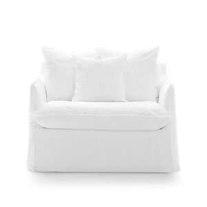 GERVASONI fauteuil-lit GHOST 11 (Lin blanc - Tissu Naturel Cat. B)
