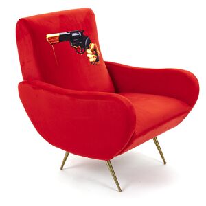 SELETTI fauteuil rembourré TOILETPAPER ARMCHAIR (Revolver - Tissu en polyester, Structure en bois, polyuréthane et métal)