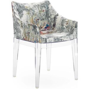 KARTELL fauteuil MADAME tissu RUBELLI (Déjeuner sur l'Herbe - polycarbonate transparent et tissu)