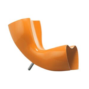 CAPPELLINI fauteuil FELT CHAIR (Orange brillant - Fibre de verre et aluminium poli naturel) - Publicité