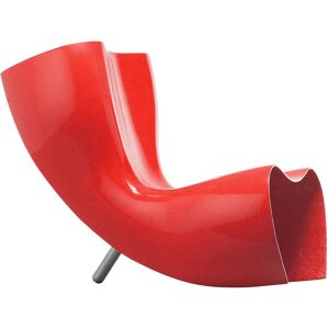 CAPPELLINI fauteuil FELT CHAIR (Rouge brillant - Fibre de verre et aluminium poli naturel) - Publicité