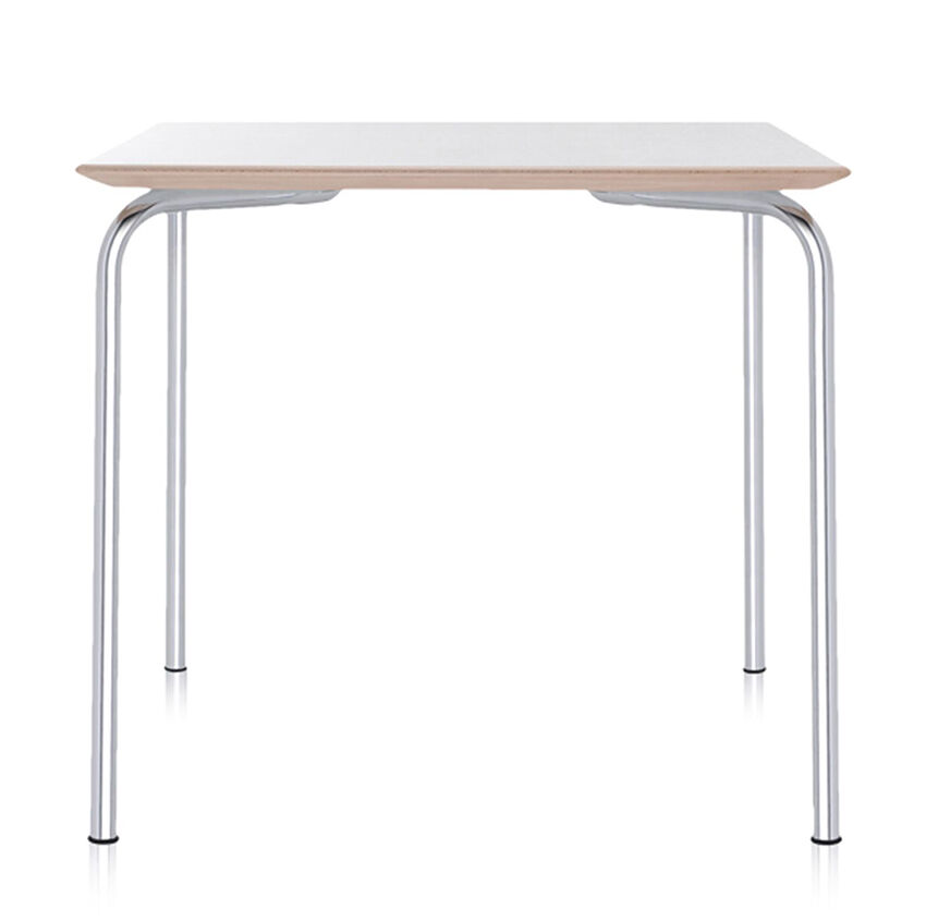KARTELL table MAUI (Bianco zinco 80x80 cm - pleateau laminé, pieds acier chromé)