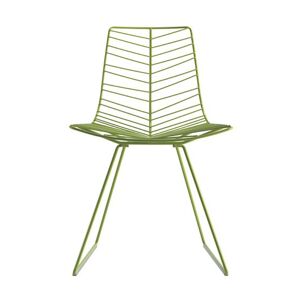 ARPER set de 4 chaises avec luge LEAF 1802 (Vert - Acier verni)