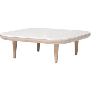 AND TRADITION table basse FLY SPACE COPENHAGEN SC4 (Blanc / Blanc Carrara - Chene massif huile / Marbre)