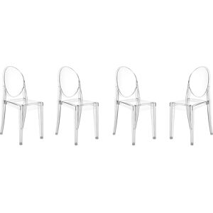 KARTELL set de 4 chaises VICTORIA GHOST (Cristal - Polycarbonate 2.0 a partir de matiere premiere renouvelable)