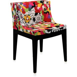 KARTELL fauteuil MADEMOISELLE a la mode (Vevey nuances rouges - Polycarbonate noir)