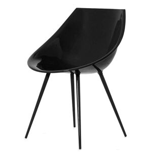 DRIADE fauteuil LAGÒ (Noir - Polyurethane et aluminium)