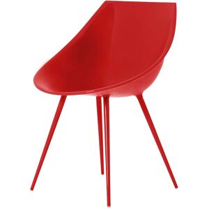 DRIADE fauteuil LAGÒ (Rouge - Polyurethane et aluminium)