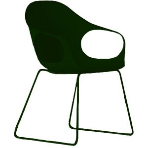 KRISTALIA fauteuil avec luge ELEPHANT (Vert olive - acier verni et polyurethane)