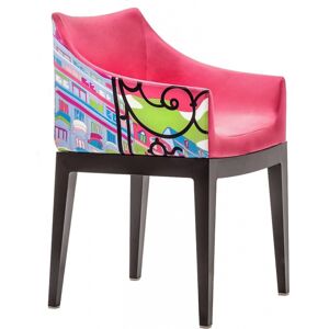 KARTELL fauteuil MADAME World of Emilio Pucci edition (Paris - Policarbonato nero e 100% raso di cotone)