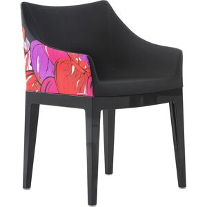 KARTELL fauteuil MADAME World of Emilio Pucci edition (Shanghai - Policarbonato nero e 100% raso di cotone)