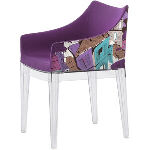 KARTELL fauteuil MADAME World of Emilio Pucci edition (Roma - Policarbonato trasparente e 100% raso di cotone)