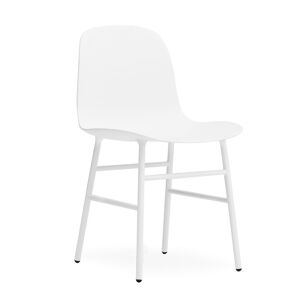 Normann Copenhagen de 2 chaises FORM CHAIR avec pietement en acier verni (Blanc - polypropylene et acier)