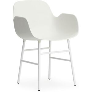 Normann Copenhagen FORM ARMCHAIR avec pietement en acier verni (Blanc - polypropylene et acier)