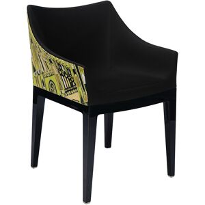 KARTELL fauteuil MADAME World of Emilio Pucci edition (Milano - Policarbonato nero e 100% raso di cotone)