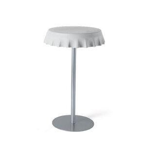 SLIDE table haute FIZZZ H 110 cm (Blanc lait - Polyethylene et metal)